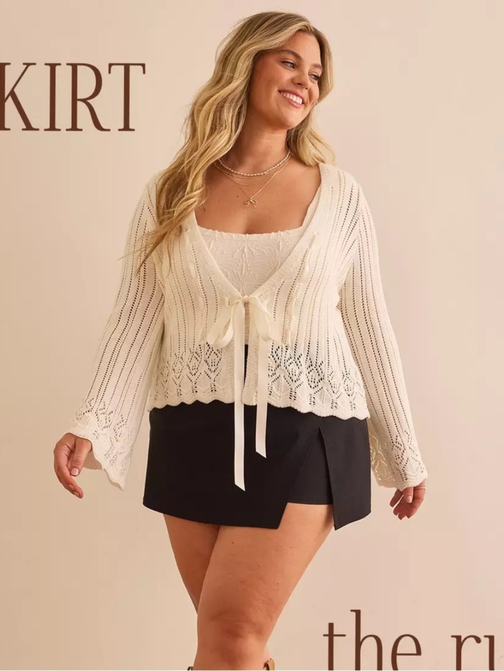 Off-White, Tie-Front Arula Sweater
